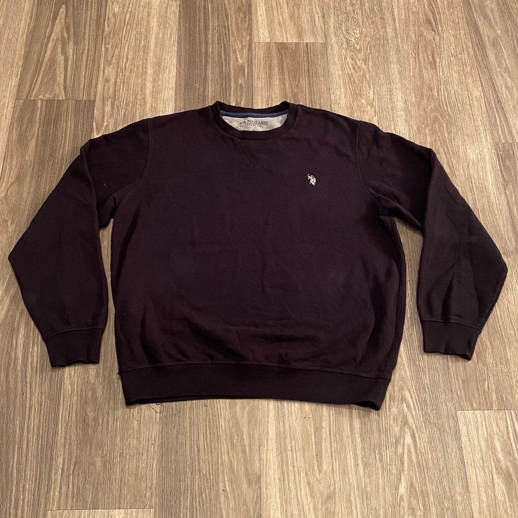 Us Polo - Crew Neck Sweatshirt Light Black Men's Size L